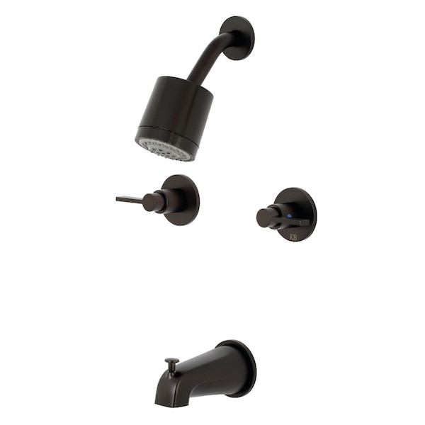 Tub and Shower Faucet, Oil Rubbed Bronze, Wall Mount